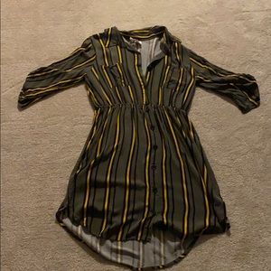 Green long length dresss